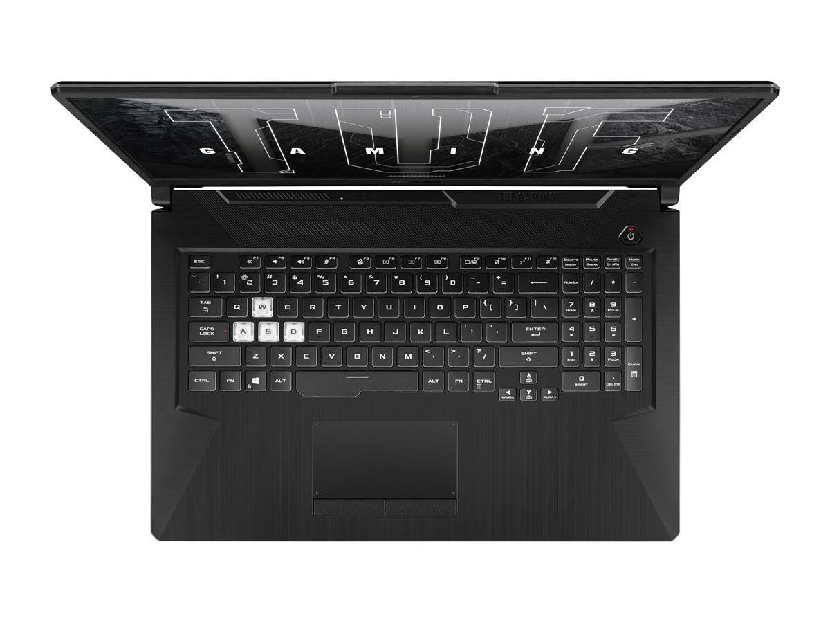 Asus TUF Gaming A17 FA706NF-RS51 - AMD Ryzen 5 - 7535HS / up to 4.55 GHz - Win 11 Home - GF RTX 2050 - 8 GB RAM - 512 GB SSD NVMe - 17.3" 1920 x 1080 (Full HD) @ 144 Hz - Gigabit Ethernet - Wi-Fi 6, Bluetooth - Graphite Black - FA706NF-RS51