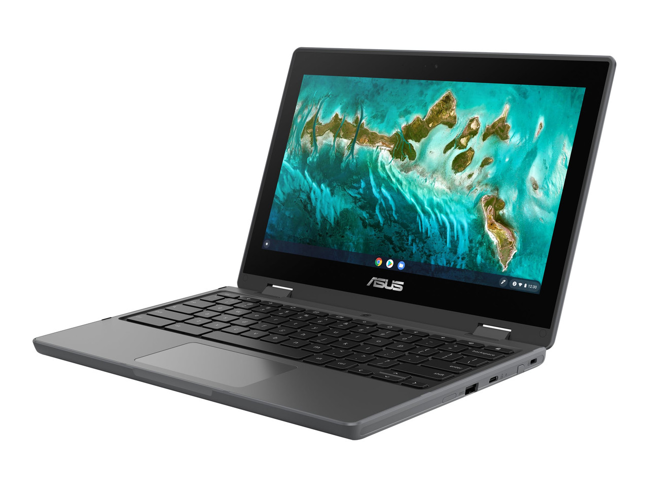 Asus Chromebook Flip CR1 CR1100FKA-YZ142T-L - Flip Design - Intel Celeron - N5100 / Up To 2.8 Ghz - Chrome OS - UHD Graphics - 4 GB RAM - 32 GB Emmc - 11.6" Touchscreen 1366 X 768 (HD) - Wi-Fi 6 - 4G - Dark Gray - CR1100FKA-YZ142T-L