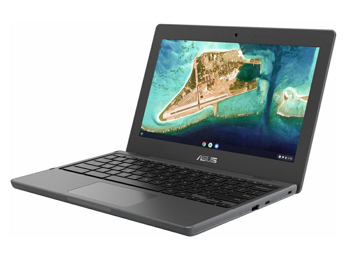 Asus Chromebook CR1 CR1100CKA-YZ142-L - 180-Degree Hinge Design - Intel Celeron - N5100 / Up To 2.8 Ghz - Chrome OS - UHD Graphics - 4 GB RAM - 32 GB eMMC - 11.6" 1366 X 768 (HD) - Wi-Fi 6 - Dark Gray - CR1100CKA-YZ142-L