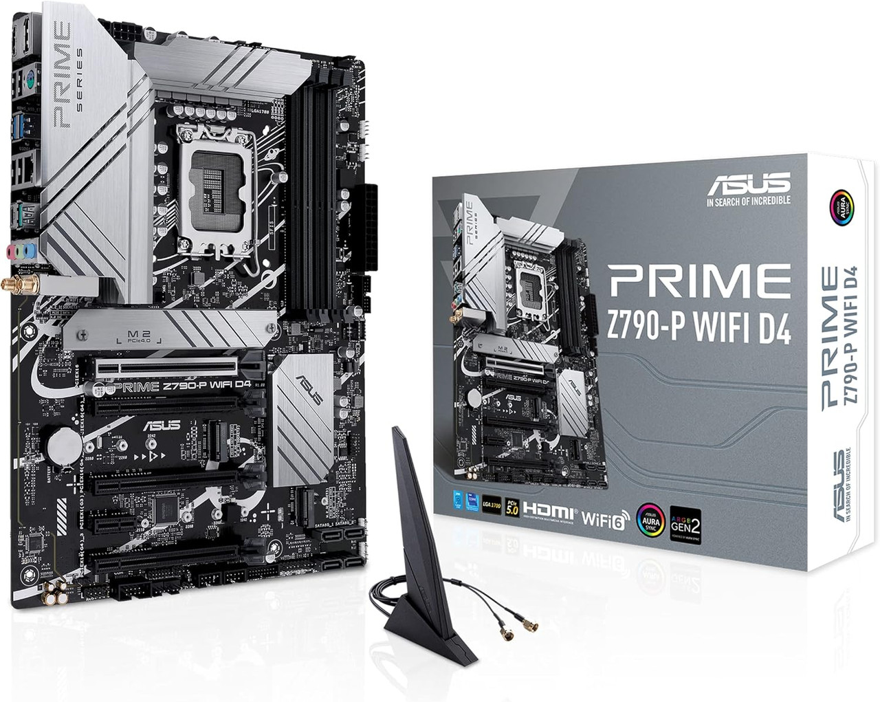 Asus Prime Z790-P WiFi D4 LGA 1700(Intel 14th & 13th & 12th Gen) ATX motherboard (PCIe 5.0,DDR4,14+1DrMOS,3x M.2, WiFi 6,Bluetooth v5.2,2.5Gb LAN, front panel USB 3.2 Gen 2 USB Type-C,Thunderbolt 4(USB4) support,Arua Sync) - PRIME Z790-P WIFI D4