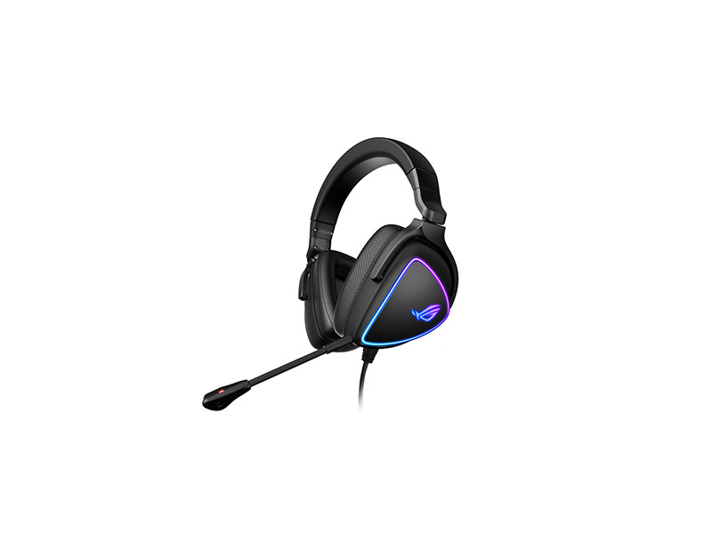 Asus ROG Delta S USB-C gaming headset with Hi-Res ESS 9281 Quad-DAC,MQA rendering technology,circular RGB lighting,compatible with PC,Nintendo Switch and Sony PlayStation - ROG DELTA S