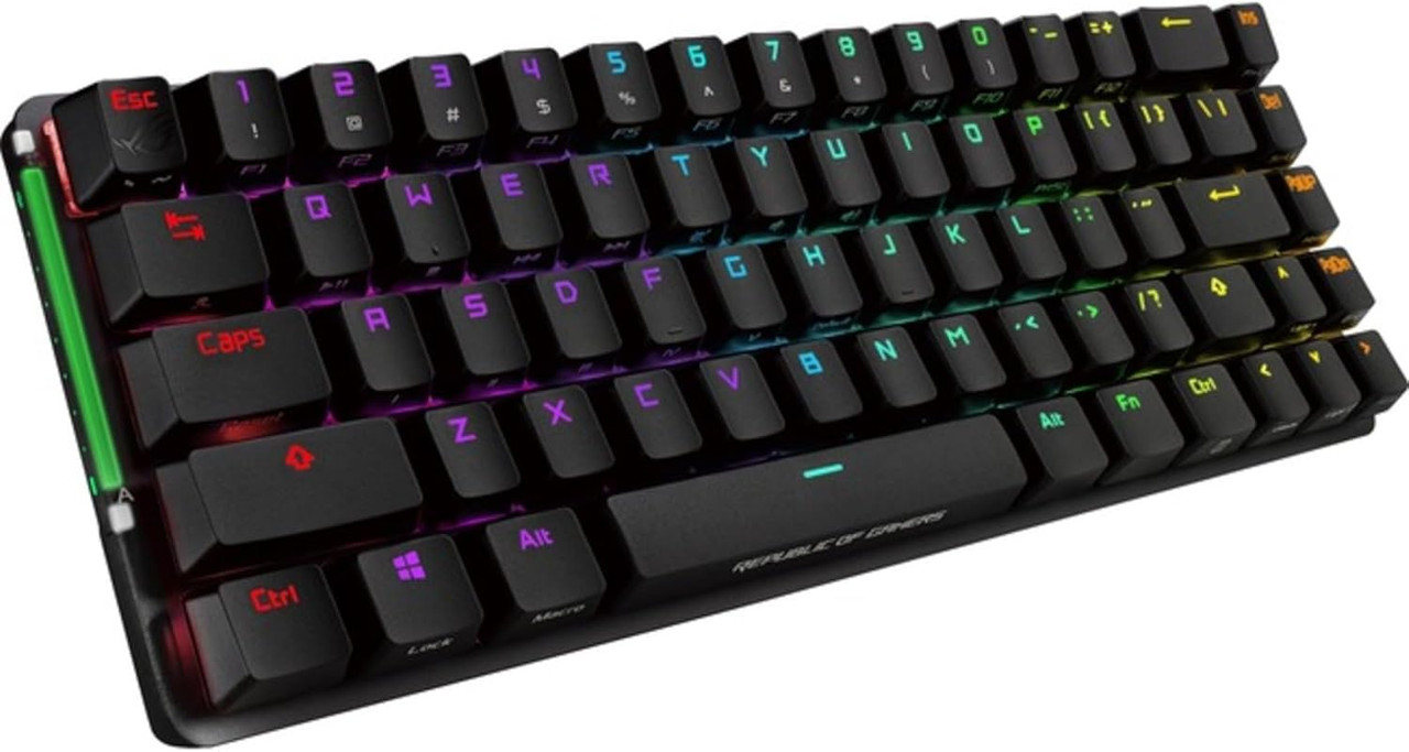 Asus ROG Falchion NX 65% Wireless RGB Gaming Mechanical Keyboard | ROG NX Brown Tactile Switches, PBT Doubleshot Keycaps, Wired / 2.4G Hz, Touch Panel, Keyboard Cover Case, Macro Support - M601 ROG FALCHION NX/NXBN/US