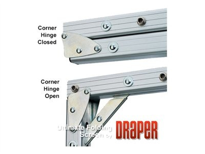 Draper Ultimate Folding screen 106 1/2 x 190 1/2 heavy duty legs Mw surface silver frame - Z-409841-1