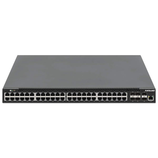 Intellinet 54-Port L3 Fully Managed PoE+ Switch with 48 Gigabit Ethernet Ports and 6 SFP+ Uplinks - 562041