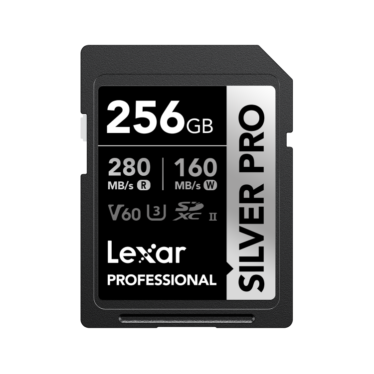 Lexar 256GB Professional SILVER PRO SDXC UHS-II Card - LSDSIPR256G-BNNNU