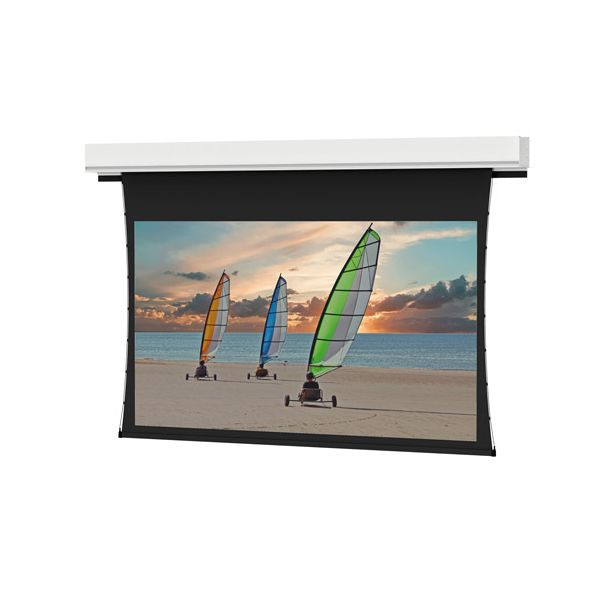 Da-Lite 34594F - 60" x 96" Ceiling Recessed Electric Screen, Wide (16:10), 60" x 96" or 113" Diagonal, Da-Mat, Standard Black Drop, Automatic Door, Standard 120V (60Hz), Standard Low Voltage Control (LVC), Surface, Roller & Motor - 34594F