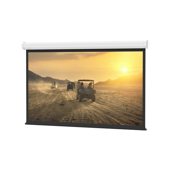 Da-Lite 20893LS - 65" x 104" Wall and Ceiling Mounted Electric Screen, Wide (16:10), 65" x 104" or 123" Diagonal, High Contrast Matte White, Silent 120V (60Hz), Low Voltage Control - 20893LS