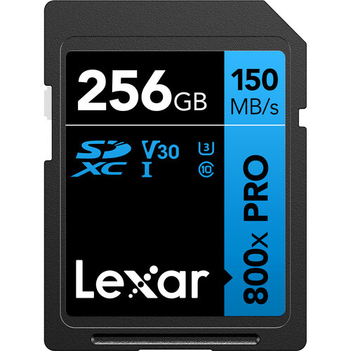 Lexar 256GB High-Performance 800x PRO UHS-I SDXC Card (BLUE Series) - LSD0800P256G-BNNNU