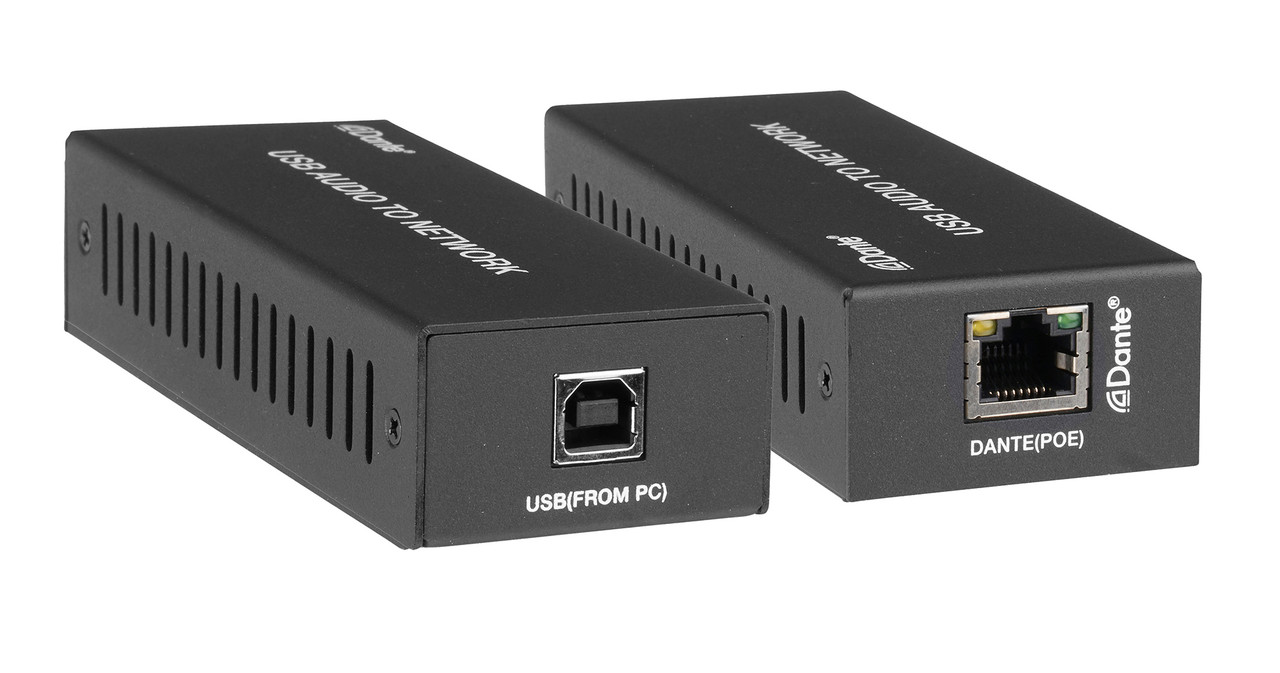 KanexPro Dante powered 2CH USB Audio Encoder with POE - AUD-DTE-USB