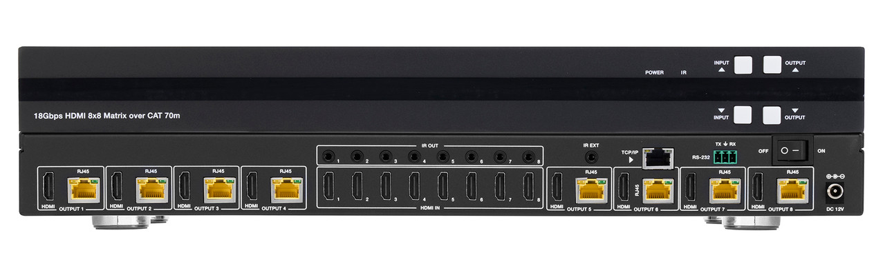 KanexPro HDMI HDBaseT Matrix 8x8 CAT6 70M 4K@60Hz - MMX-8X8CAT-70M