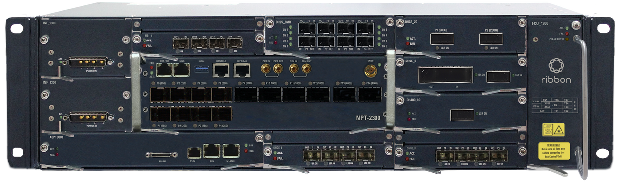 Ribbon High Performance Multiservice Aggregation, Supporting Ethernet, XGS-PON, EPON, SDH and SONET, SCADA and PCM -NPT 2300 Ribbon High Performance Multiservice Aggregation, Supporting Ethernet, XGS-PON, EPON, SDH and SONET, SCADA and PCM -NPT 2300