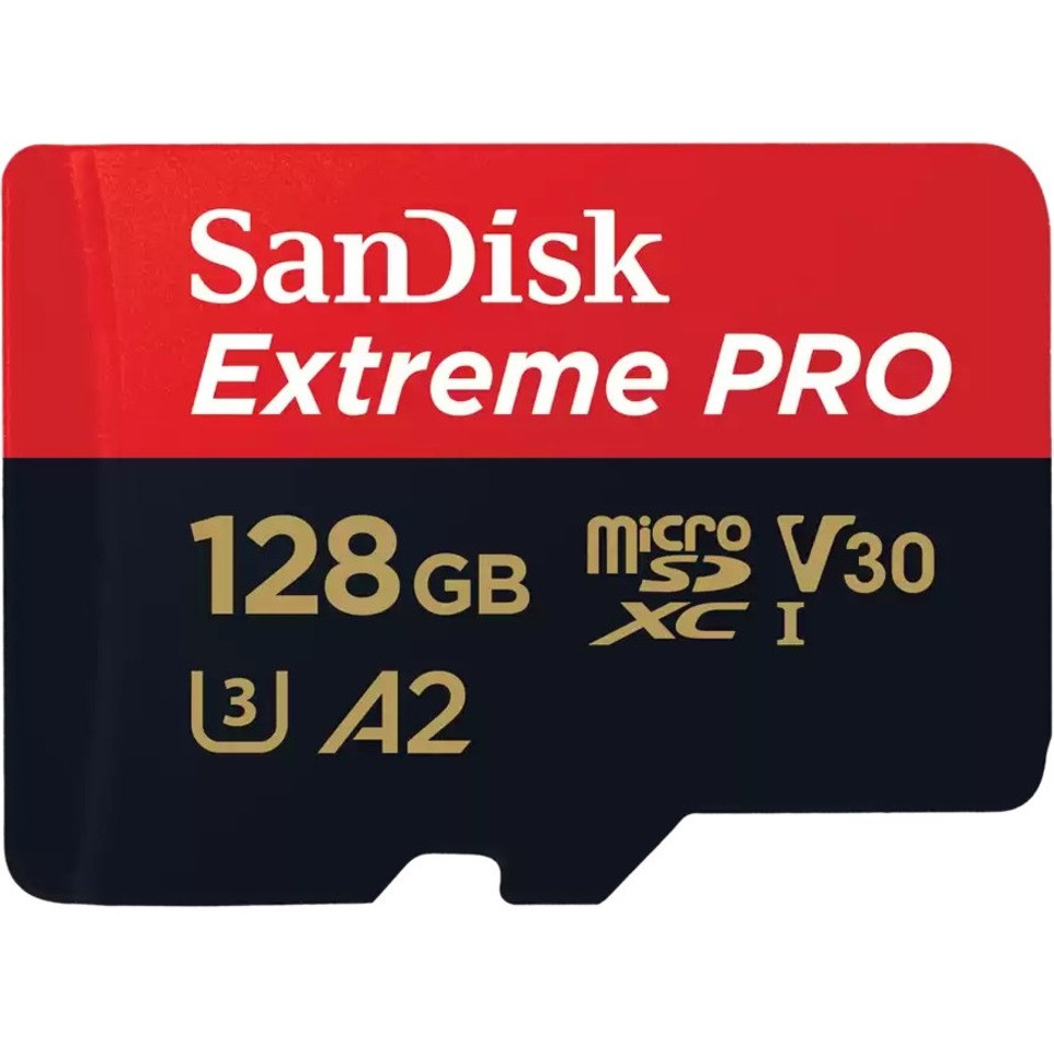 Sandisk Extreme PRO 128 GB Class 3/UHS-I (U3) V30 microSDXC - SDSQXCD-128G-GN6MA Sandisk Extreme PRO 128 GB Class 3/UHS-I (U3) V30 microSDXC - SDSQXCD-128G-GN6MA