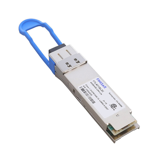 Finisar XCVR, QSFP, 2km, 40GE Lite, 4x10G CWDM DFB, Pin, Limiting, XLPPI electrical interface, LC, ROHS, 3.3V, 3.5W, 0/70 C operation, Gen2 - FTL4C1QL2C