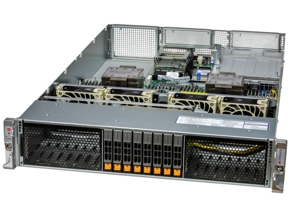 Supermicro Hyper SuperServer SYS-221H-TNR (Complete System Only), 32 DIMM slots supporting up to 8TB of memory; RDIMMs up to DDR5-4800 - Dual Socket E (LGA-4677) 4th Gen Intel Xeon Scalable processors