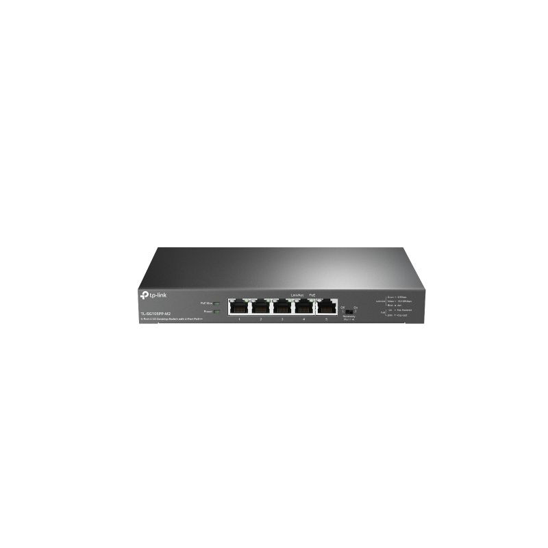 TP-Link 5-Port 2.5G Desktop Switch with 4-Port PoE++ - 5Ã 10 Mbps/100 Mbps/1 Gbps/2.5 Gbps RJ45 ports - TL-SG105PP-M2