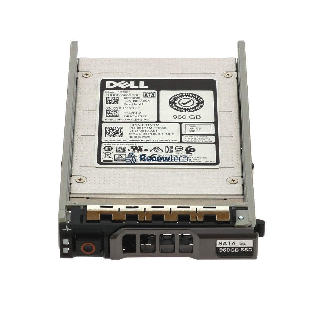 Dell D3-S4510 960 GB Solid State Drive - 2.5" Internal - SATA (SATA/600) - Read Intensive - Server Device Supported - 400-BDQU