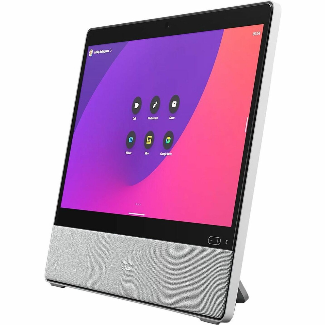 Webex Desk - No radio - For Video Conferencing - 1920 x 1080 Video (Live) - 3840 x 2160 Video (Content) - H.323, SIP, H.235v3, H.239 - Multipoint - Full HD - 4K UHD - 60 fps - H.264 AVC, H.263, H.264 - G.711, G.722, G.722.1, G.729, AAC-