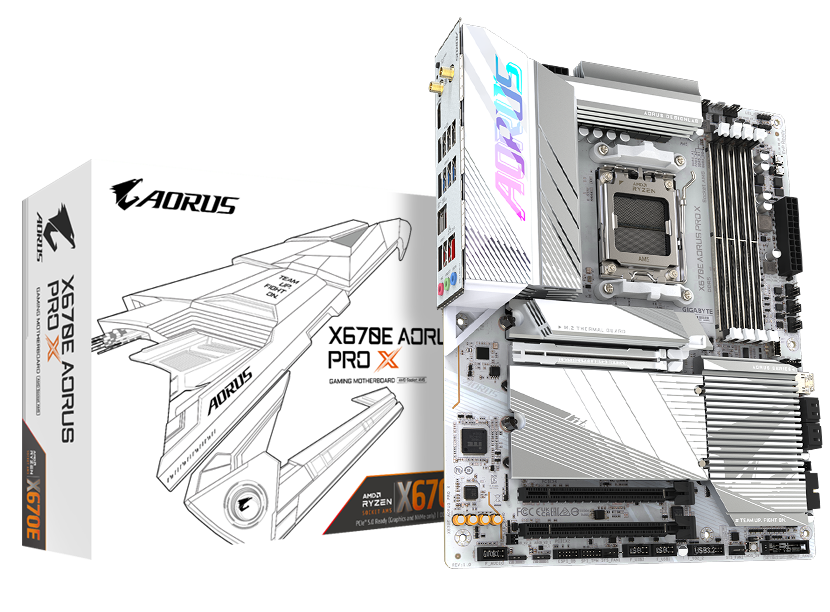 Gigabyte Motherboard X670E AORUS PRO X - Supports AMD Ryzen 7000 Series Processors