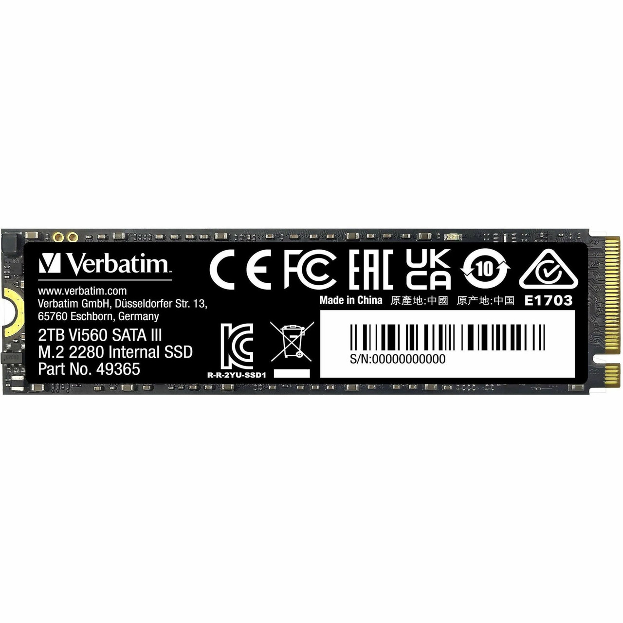 Verbatim Vi560 2 Tb Solid State Drive - M.2 2280 Internal - Sata (Sata/600) - 49365