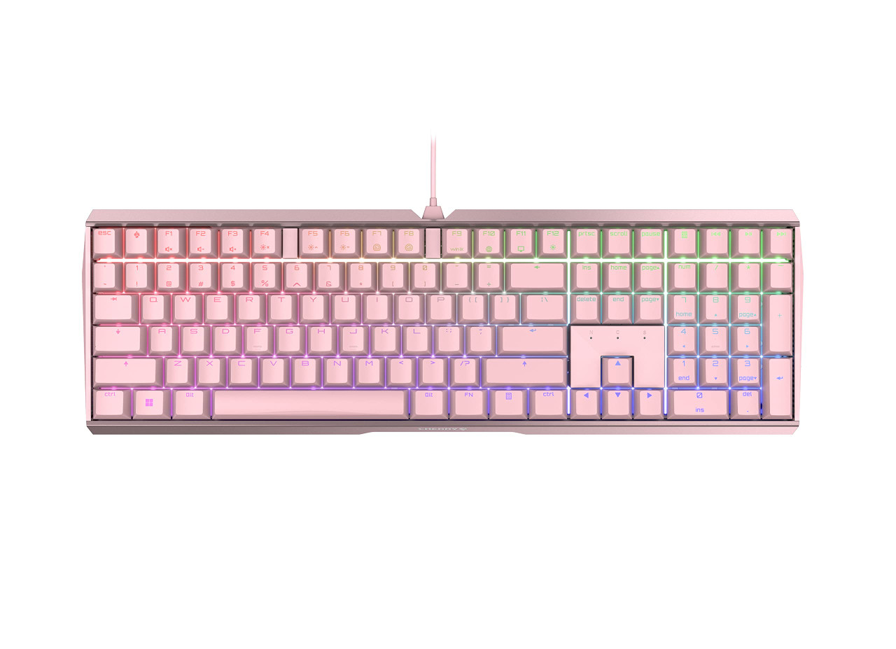 CHERRY MX BOARD 3.0 S Gaming Keyboard - Cable Connectivity - USB Type A Interface - RGB LED Windows Lock Key, Next Track, Play/Pause, Mute, Volume Down, Volume Up, Calculator, Browser Hot Key(s) - G80-3874HYAUS-9
