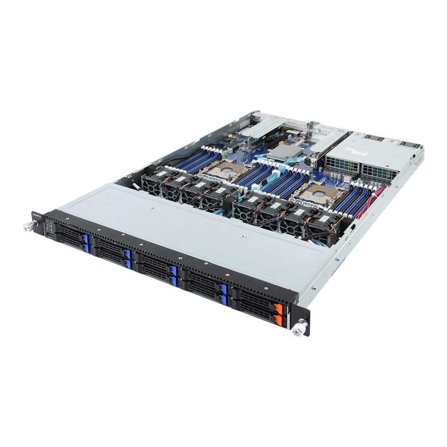 Gigabyte R181-N20 (rev. 100) Intel C621 Chipset, 6-Channel RDIMM/LRDIMM DDR4, 24 x DIMMs - 2nd Gen Intel Xeon Scalable and Intel Xeon Scalable Processors