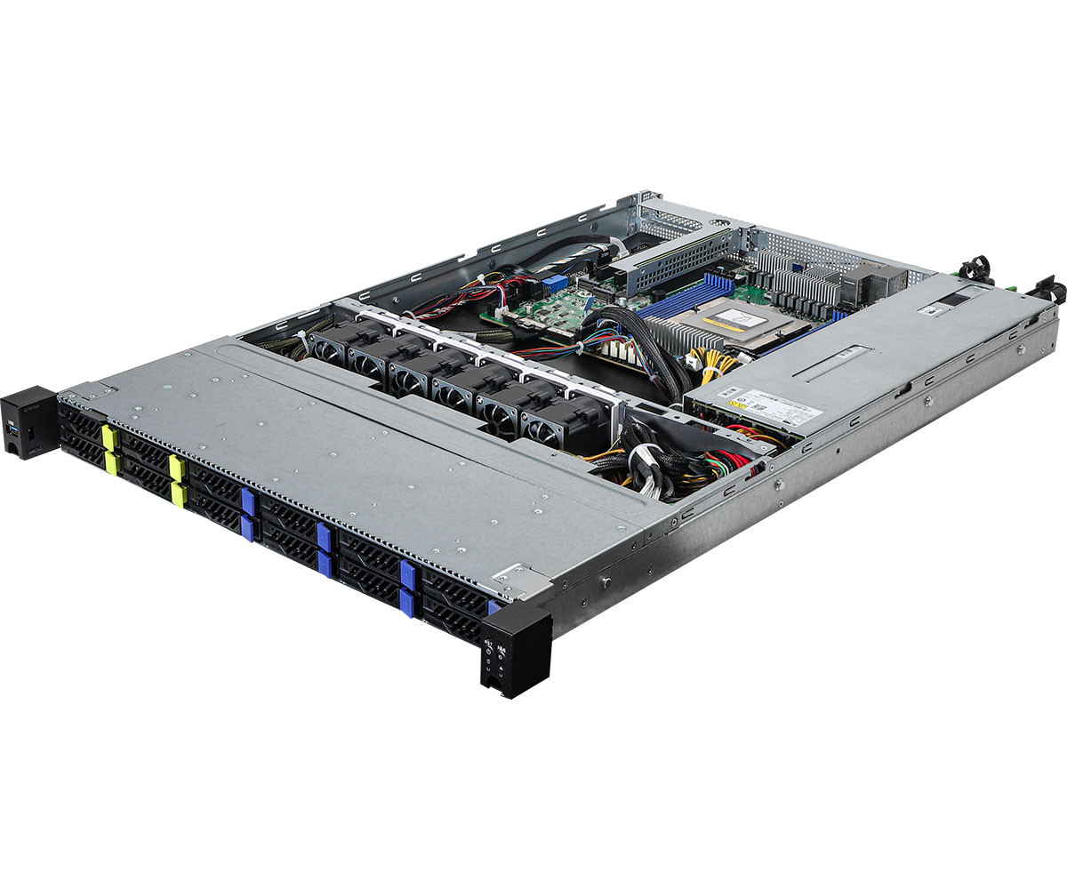 AsRock Rack 1U24E1S-GENOA/2L2T 1U Rackmount with 1+1, 80-PLUS Platinum, 1600W Slim RPSU - Single Socket SP5 (LGA 6096), supports AMD EPYC™ 9004 (with AMD 3D V-Cache Technology) and 97x4 series processors - 1U24E1S-GENOA/2L2T
