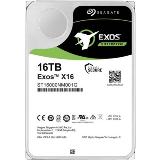 Seagate Exos X16 ST16000NM001G 16 TB Hard Drive - Internal - SATA (SATA/600) - ST16000NM001G Seagate Exos X16 ST16000NM001G 16 TB Hard Drive - Internal - SATA (SATA/600) - ST16000NM001G