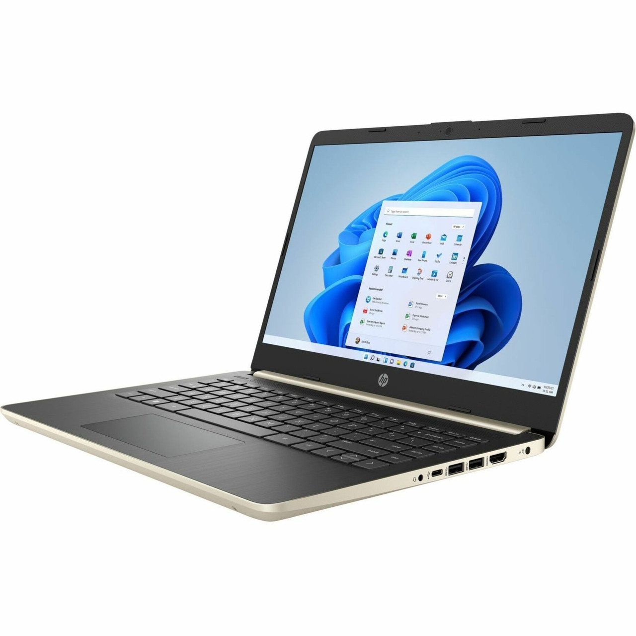 HPE 14-dq1000 14-dq1038wm 14" Notebook - HD - 1366 x 768 - Intel Core i3 10th Gen i3-1005G1 Dual-core (2 Core) 1.20 GHz - 4 GB Total RAM - 128 GB SSD - Pale Gold, Ash Silver - 7ZU89UA#ABA