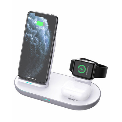 AUKEY Aircore 3 in 1 Wireless Charging Station Stand - USAN1018620