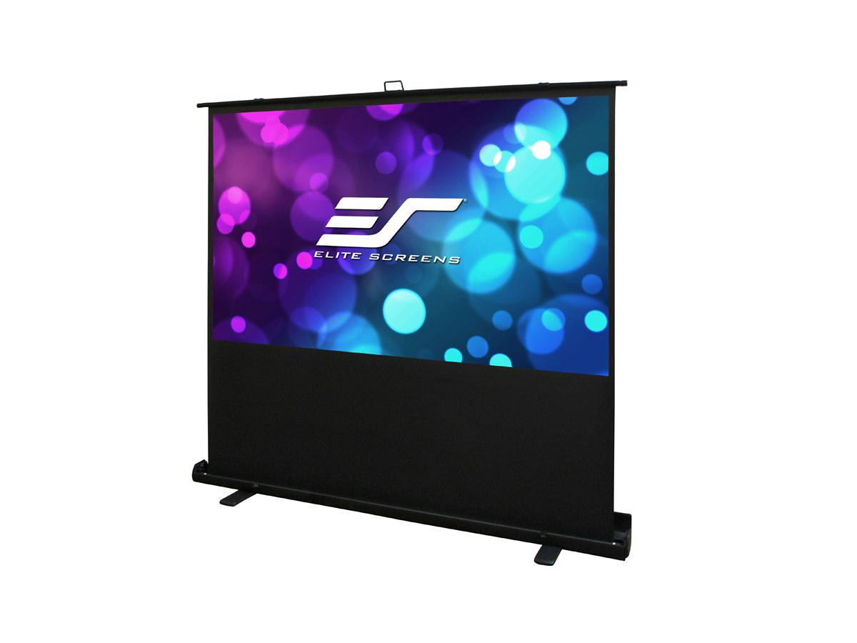 Elite Screens ezCinema 2, Manual Floor Pull Up with Scissor Backed Projector Screen, 84-inch 4:3, Portable Home Theater Office Classroom Projection Screen with Carrying Bag - F70XWH2