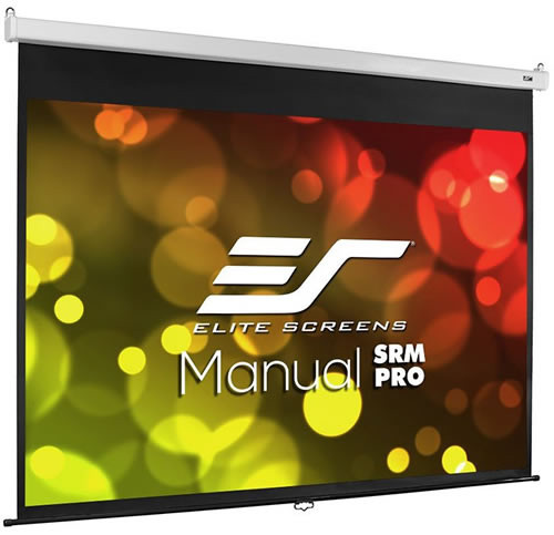 Elite Screens Projection screen - Aluminum - Black;White - Black backed screen material eliminates light penetration for superior color reproduction - M100HSR-PRO