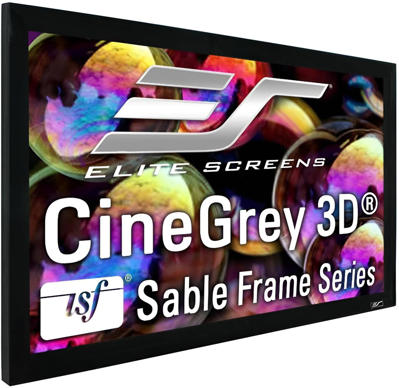 Elite Screens Sable Frame, 110inch 16:9, Ambient Light Rejecting ALR Fixed Frame Projector Projection Screen - ER110DHD3