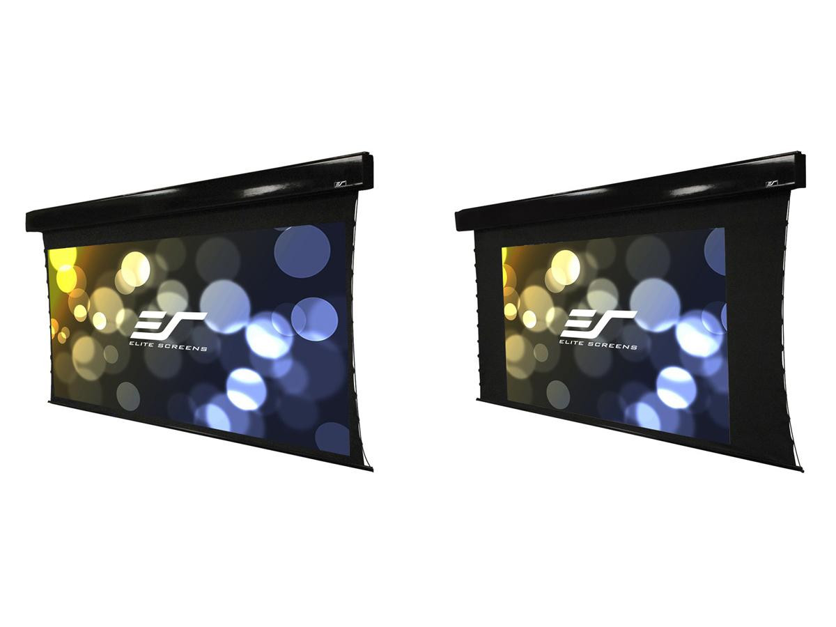 Elite Screens VMAX Dual TabTension, 97 2.35:178 16:9, Dual Format WallCeiling Motorized Cinema Projector Screen - VMAXT97C78H