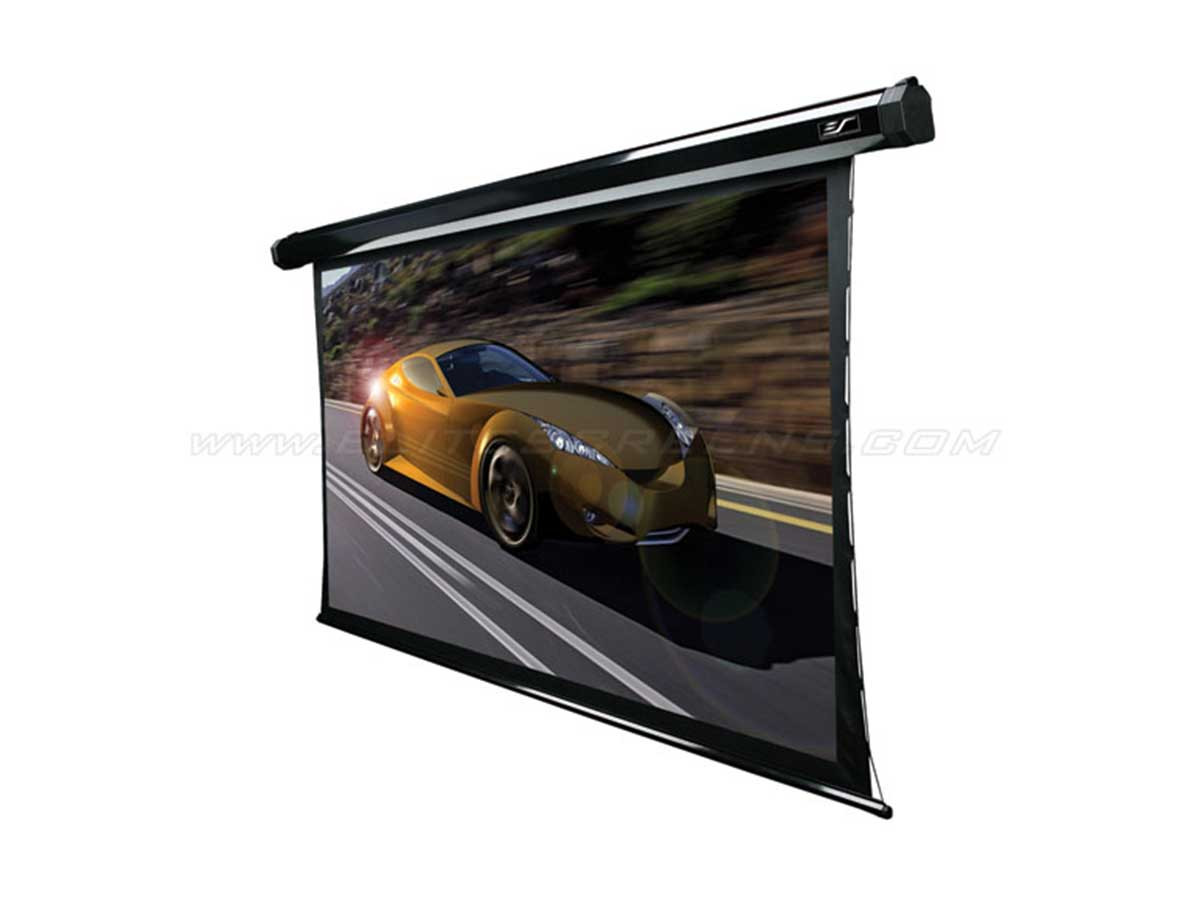 Elite Screens CineTension2, 110inch 16:9, TabTensioned Electric Drop Down Projection Projector Screen - TE110HW2-E36