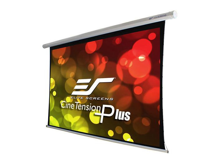 Elite Screens CineTension B Series, 180 Diagonal 16:9, Tab-Tensioned Electric Drop Down Front Projector Screen - TE180XWHB