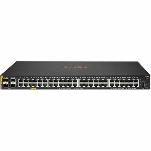HPE 6000 48G Class4 PoE 4SFP 370W Switch - 48 Ports - Manageable - Gigabit Ethernet, 10 Gigabit Ethernet - 10/100/1000Base-T, 10GBase-X - 3 Layer Supported - Modular - 4 SFP Slots -45 W Power Consumption - R8N85A#B2B