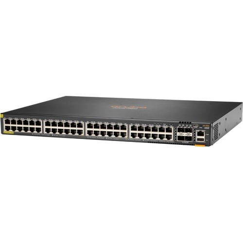 HPE Aruba 6200F 48G Class4 PoE 4SFP+ 740W Switch - 48 Ports - Manageable - Gigabit Ethernet, 10 Gigabit Ethernet - 10/100/1000Base-T, 10GBase-X - TAA Compliant - 3 Layer Supported - Modular -76 W Power Consumption - JL728A#ACC