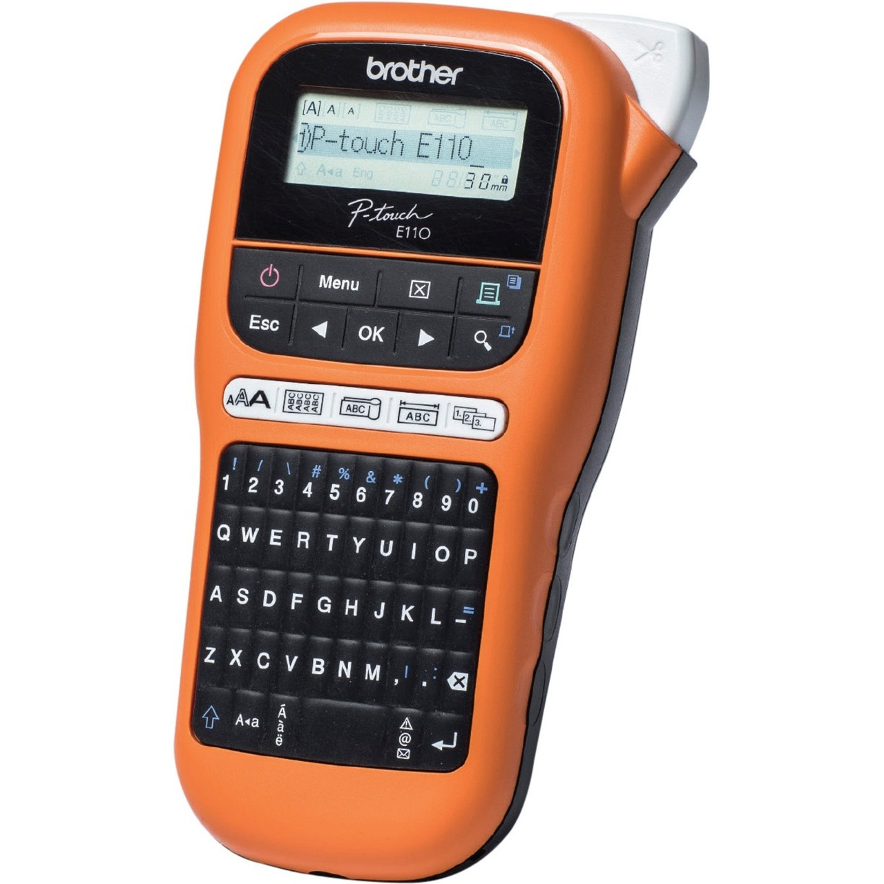 Brother P-touch PT-E110VP Industry Electronic Label Maker - Handheld - LCD - 180 dpi - 0.24" , 0.35" , 0.47" , 0.14" Width - PTE110VP