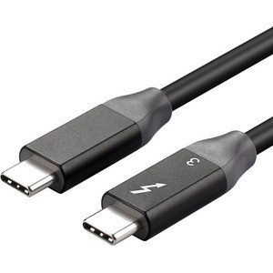 4XEM 40Gbps 1M Thunderbolt 3 Braided cable - 3.28 ft Thunderbolt 3 AV/Data Transfer Cable for Audio/Video Device - First End: 1 x USB Type C - Male - Second End: 1 x USB Type C - Male - 40 Gbit/s - Nickel Plated Connector - Black - 4XTB340G100CM