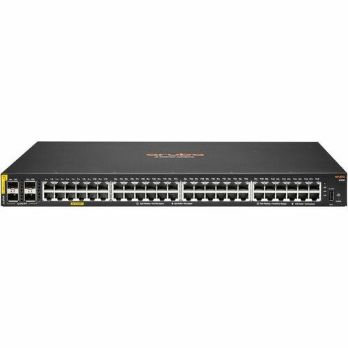 HPE 6100 48G Class4 PoE 4SFP+ 370W Switch - 48 Ports - Manageable - Gigabit Ethernet, 10 Gigabit Ethernet - 10/100/1000Base-T, 10GBase-X - 3 Layer Supported - Modular -30.60 W Power Consumption - JL675A#AKM