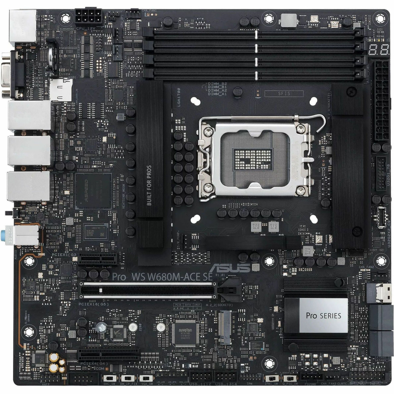 Asus PRO WS W680M-ACE SE Desktop Motherboard - Intel W680 Chipset - Socket LGA-1700 - Intel Optane Memory Ready - Micro ATX - Core Processor Supported - PRO WS W680M-ACE SE