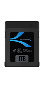 Sabrent Rocket 1 TB CFexpress Card Type B - 1 Pack - 1.66 GB/s Read - 1.46 GB/s Write - 3 Year Warranty - CF-XTBT-1TB