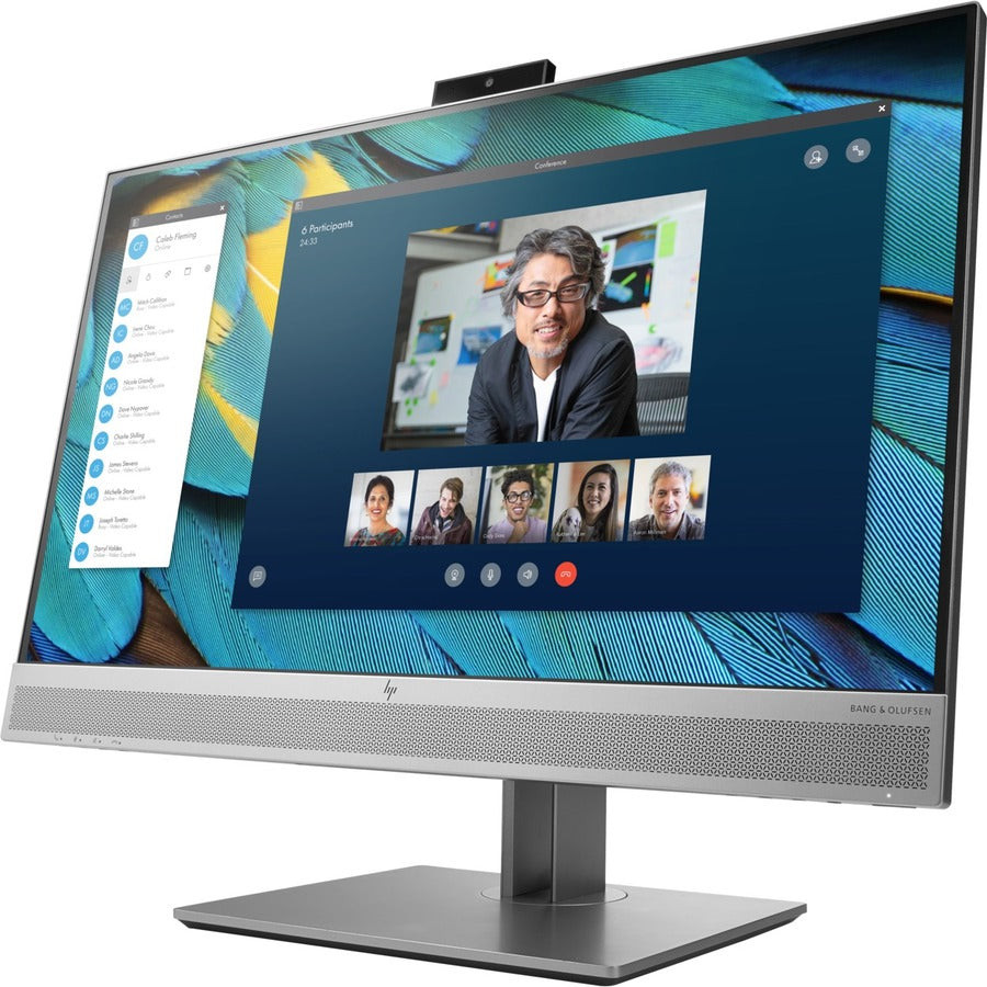 HP  Business E243m 24" Class Webcam Full HD LED Monitor - 16:9 - Silver, Black - 23.8" Viewable - LED Backlight - 1920 x 1080 - 250 Nit - 5 ms - Speakers - HDMI - VGA - DisplayPort - USB Hub - 1FH48A8#ABA