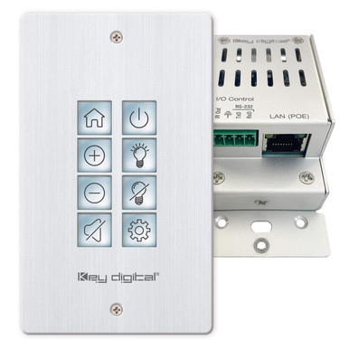 Key Digital 8 Button Programmable IP, RS-232, IR Control Keypad -KD-WP8-3