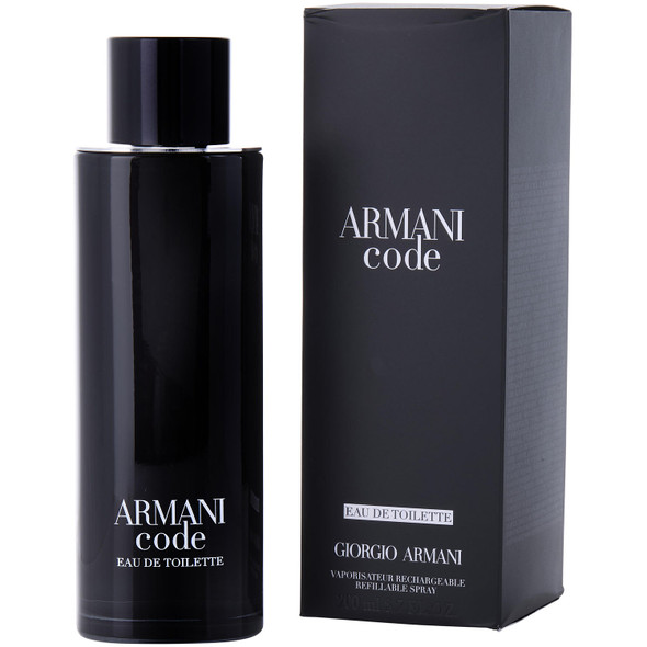 Armani Code  by Giorgio Armani Cologne for Men EDT 6.7 oz  Rechargeable Refillable Spray Fragrance 3614273837828