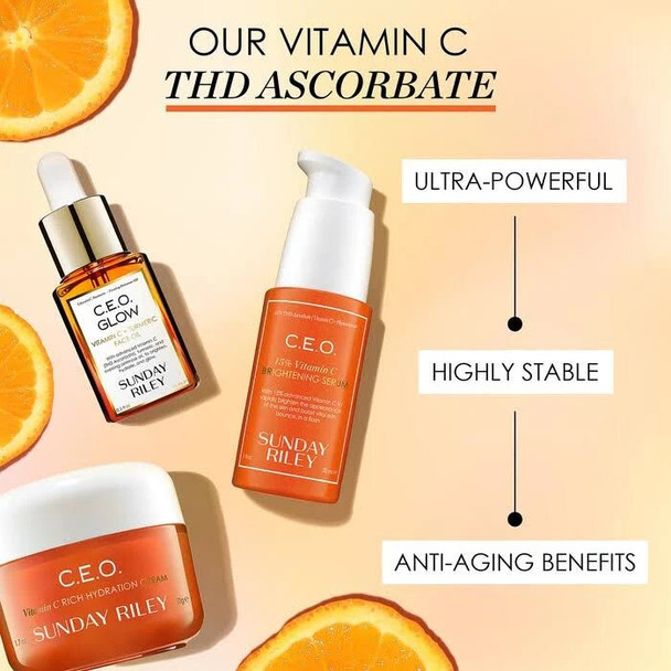 Sunday Riley CEO 15% Vitamin C Brightening Serum 1.7 oz Skincare 817494015065