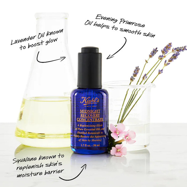 Kiehl's Since 1851 Midnight Recovery Concentrate Moisturizing Face Oil 3.4 oz Skincare 3605970373481