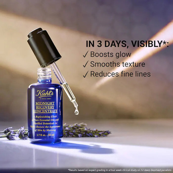 Kiehl's Since 1851 Midnight Recovery Concentrate Moisturizing Face Oil 3.4 oz Skincare 3605970373481
