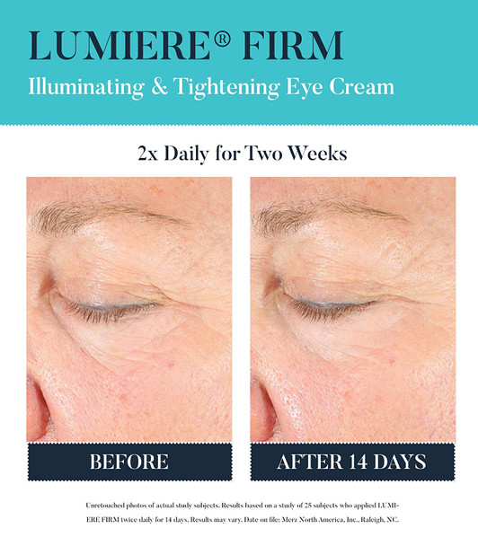 LUMIERE FIRM RICHE Extra Moisturizing Illuminating and Tightening Eye Cream 0.5 oz