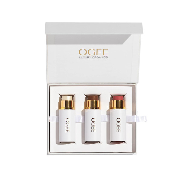 Ogee Sculpted Face Stick - Contour Stick Makeup Collection - Certified Organic Bronzer, Blush Stick, and Highlighter Stick for a Flawless Look